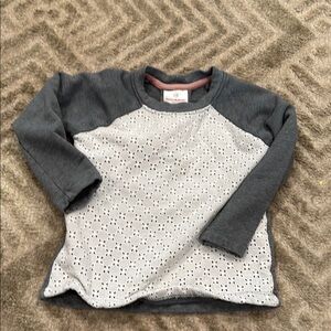 Hanna Andersson Gray and White Kids Sweater